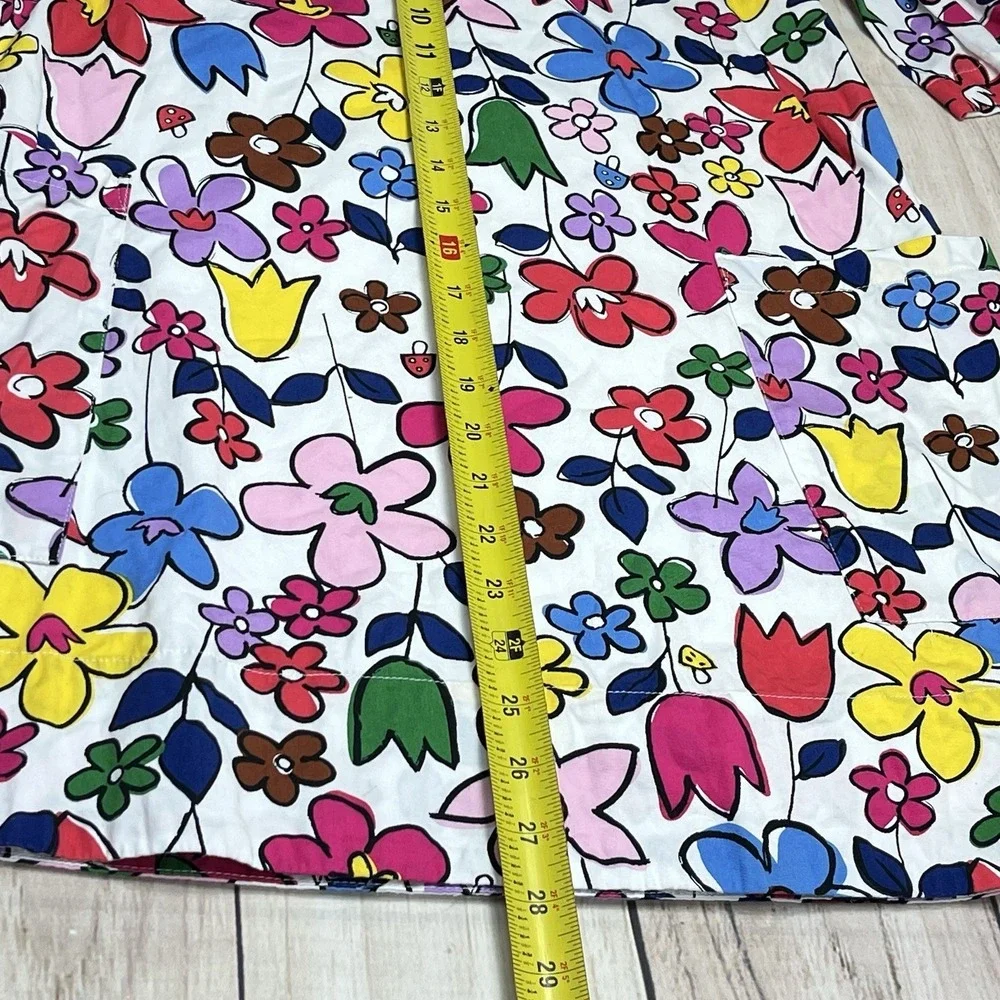 Hanna Andersson Girls Sz 10 Floral Mushroom Printed Mini Dress Bell‎ Sleeve
